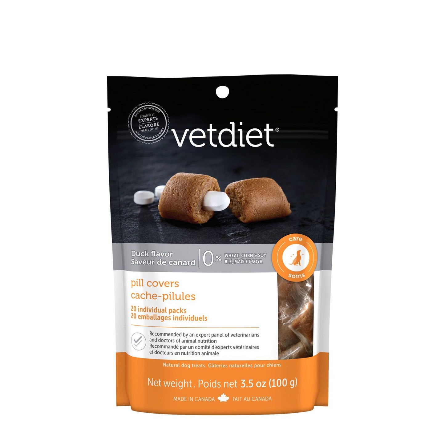 Pill covers for dogs, duck flavoured